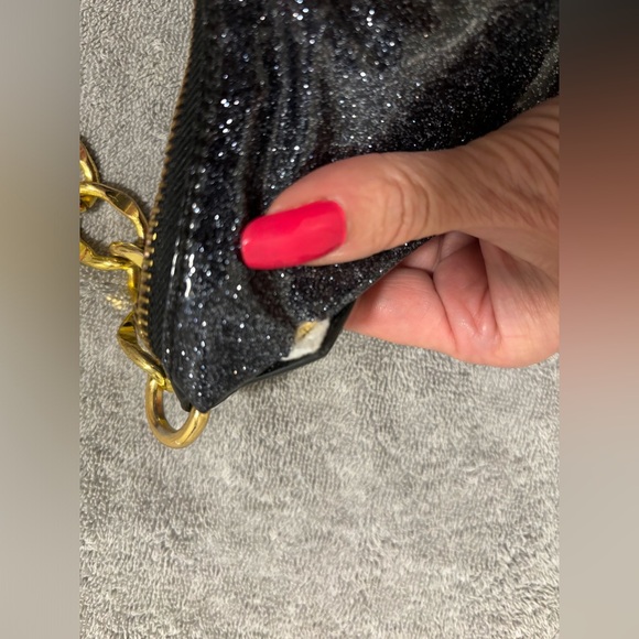 Betseyville by Betsey Johnson Black Sparkly Bag/Purse - Picture 12 of 14